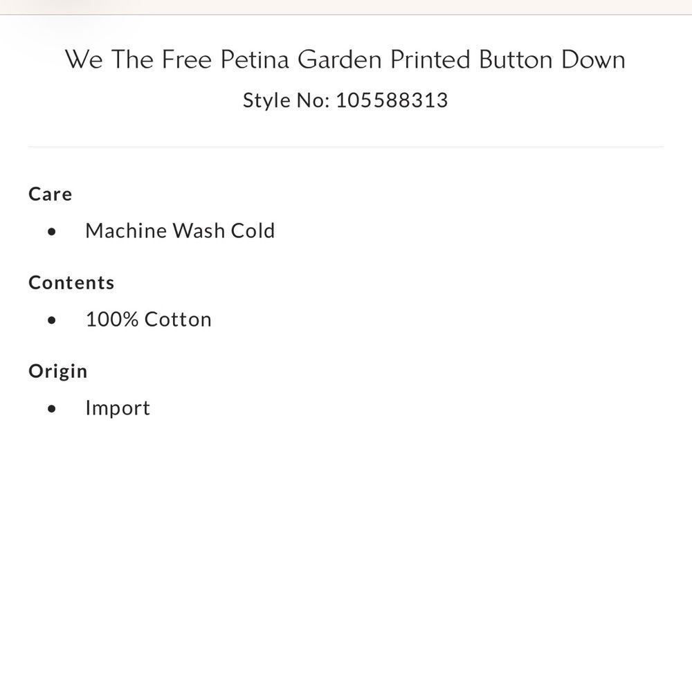 Free People We the Free Petina Garden Printed Buttondown Shirt Peachy Wash Combo - Picture 5 of 9